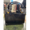 Sac Vintage crocodile noir