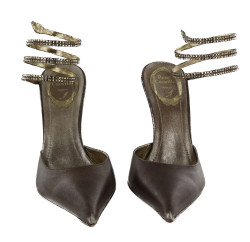 RENÉ CAOVILLA T38, 5 snake rhinestone pumps