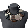 LANVIN metal and ebony necklace