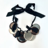 LANVIN metal and ebony necklace