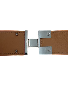 Ceinture HERMES en cuir marron T36