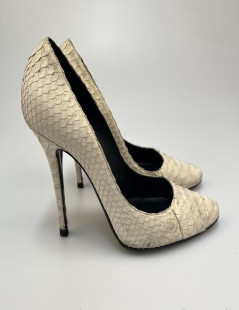 Escarpins en python blanc BALMAIN T38,5