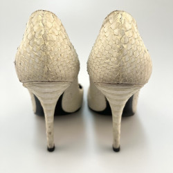 Pumps in white python BALMAIN T38, 5