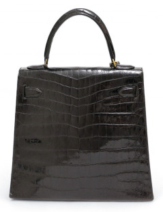 Kelly crocodile Porosus 32 noir