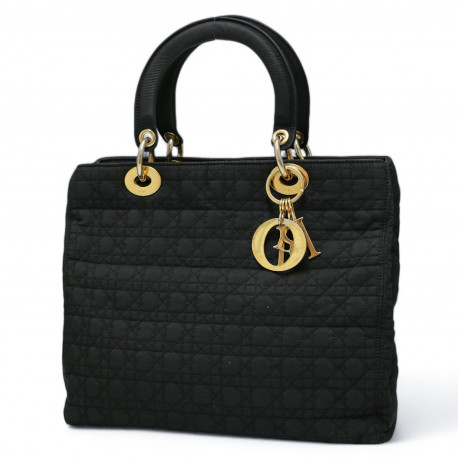 Lady D DIOR toile enduite noir