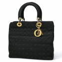 Lady DIOR toile enduite noir