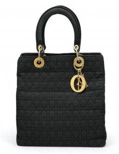 Lady DIOR toile enduite noir