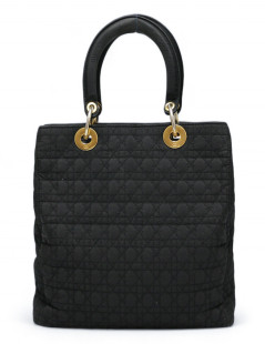 Lady DIOR toile enduite noir