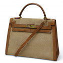 Kelly HERMES sellier 32 toile et cuir