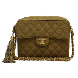 Sac Caméra CHANEL lin  Vintage