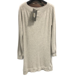 Robe T 36 CHANEL cachemire gris clair