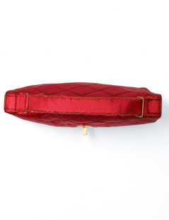 Mini sac du soir CHANEL satin rouge Vintage