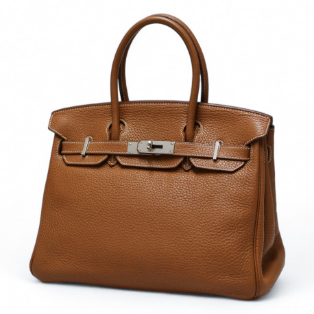 Birkin 30 HERMES taurillon Clémence gold