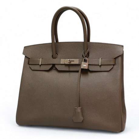 Birkin 35 HERMES Epsom gris Etain