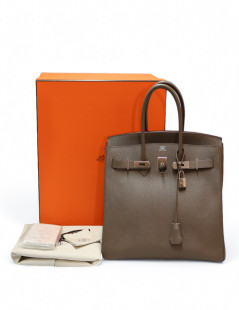 Birkin 35 HERMES Epsom gris Etain