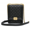 Sac Boy CHANEL Nord Sud vertical grainé noir