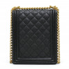 Sac Boy CHANEL Nord Sud vertical grainé noir