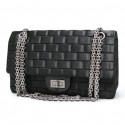 2.55 CHANEL satin noir all black