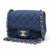 Mini Timeless CHANEL jersey bleu