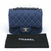 Mini Timeless CHANEL jersey bleu