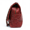 Sac CHANEL cuir grainé souple bordeaux