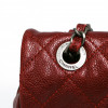 Sac CHANEL cuir grainé souple bordeaux