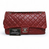 Sac CHANEL cuir grainé souple bordeaux