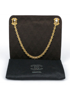 Sac CHANEL Vintage jersey marron