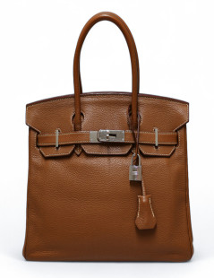 Birkin 30 HERMES Taurillon Clémence gold