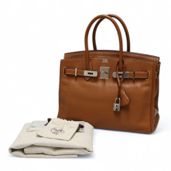 Birkin 30 HERMES Taurillon Clémence gold