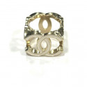 Bague CHANEL CC blanche