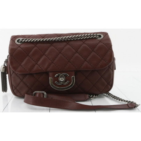 Sac CHANEL Paris Dallas cuir de veau bordeaux