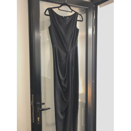 Robe longue du soir T 8 UK JENNY PACKHAM noire 