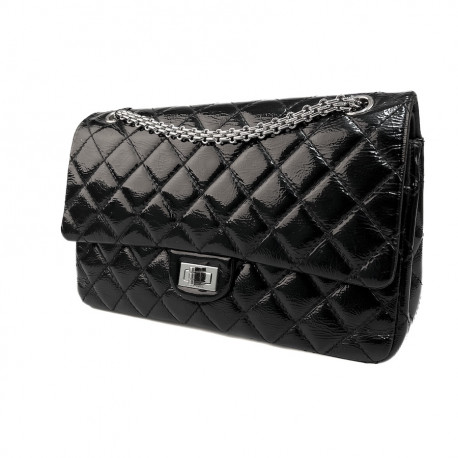 2.55 CHANEL verni cuir noir