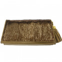 CHANEL evening clutch in golden brown moire sequins