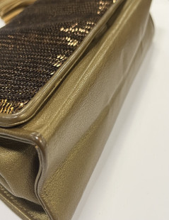 CHANEL evening clutch in golden brown moire sequins