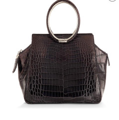 Sac Babe DIOR crocodile bleu foncé