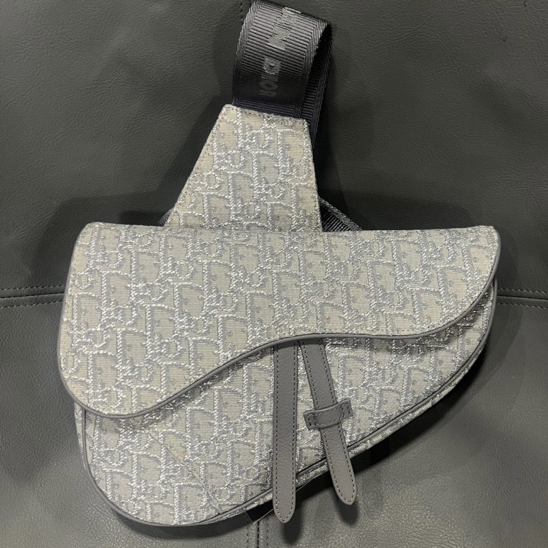 Sac Saddle DIOR Homme argenté