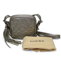 Mini sac LOEWE cuir doré or pâle