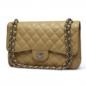 Jumbo CHANEL caviar beige