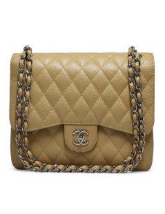 Jumbo CHANEL caviar beige