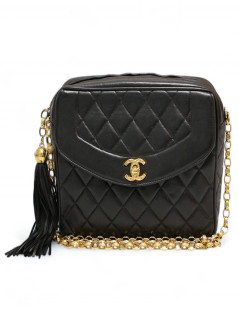 Sac caméra vintage CHANEL noir