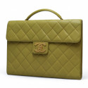 Porte documents CHANEL vert anis