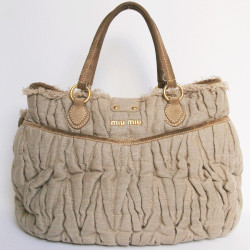 Sac JIMMY CHOO en lin beige GM