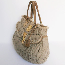 Sac JIMMY CHOO en lin beige GM