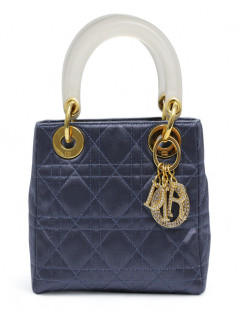 Mini Lady DIOR satin bleu