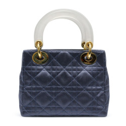 Mini Lady DIOR satin bleu