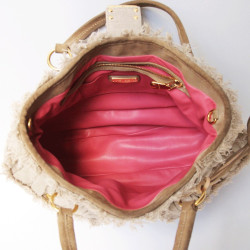 Sac JIMMY CHOO en lin beige GM