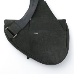 Sac Saddle DIOR homme suède embossé