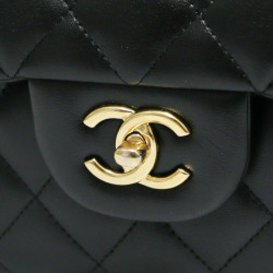 Jumbo CHANEL cuir lisse noir